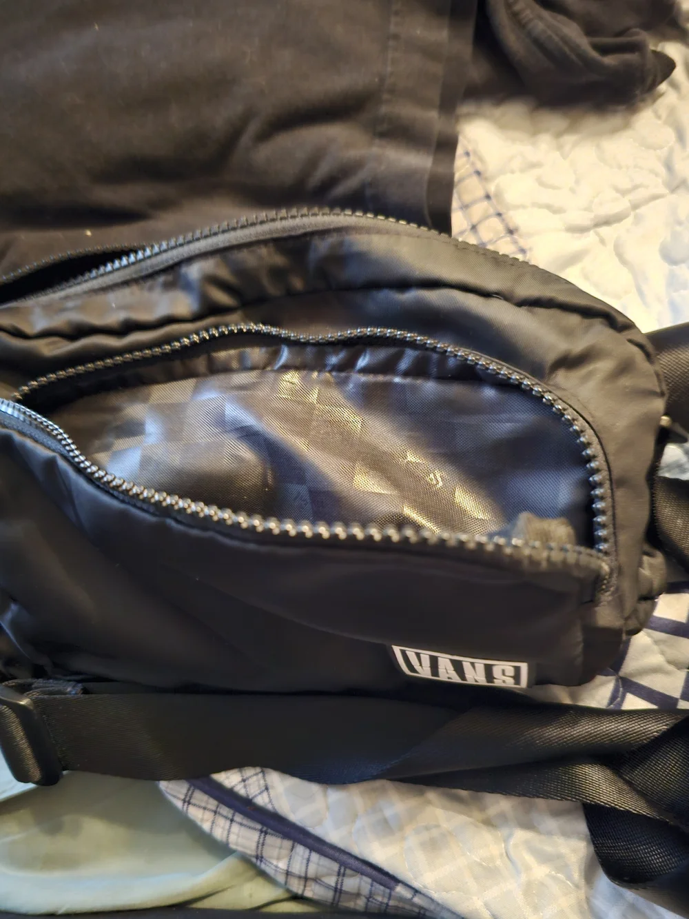 Vans Black Nylon Crossbody Messenger Bag
